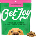 Get Joy Freeze Dried 100% Beef Liver Dog Treats, 16oz | Single Ingredient Organ Meat, High Protein Raw Dog Food Topper, Snack & Training Rewards | Grain Free, Gluten Free, Filler Free