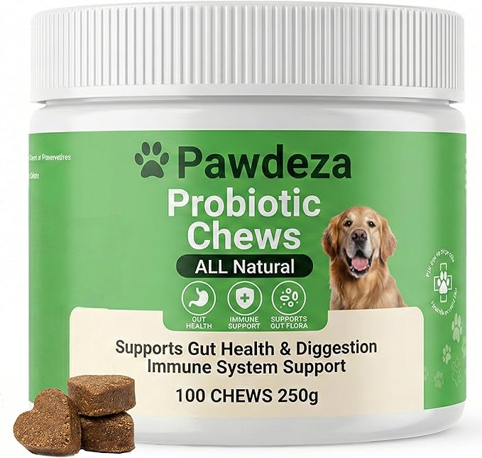 Dog Probiotics Chews – 6 Billion CFU with Prebiotics, Pumpkin, Inulin, Chicory Root & Digestive Enzymes – Supports Gut Health, Digestion, Immunity & Regularity – Natural oft Chews for Dogs