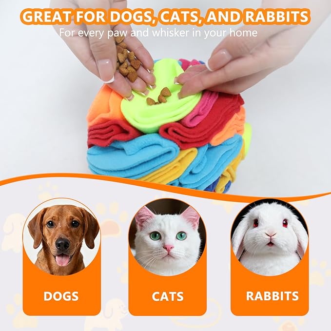 Snuffle Ball - Snuffle Ball for Small Dogs, Interactive Dog Toys to Keep Them Busy, Puppy Dog Puzzle Toy with Storage Bag Machine Washable