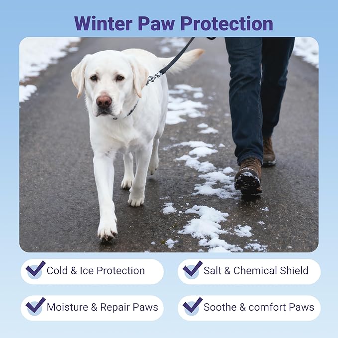 Lick-Safe Dog Paw Balm & Nose Balm, 2.1 oz | Natural Dog Balm with Coconut Oil for Dry Nose, Cracked Paws | Cat Paw Wax and Moisturizer, Nose Butter, Snout Soother | Winter Protection