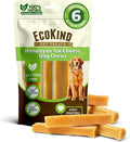 EcoKind Premium Gold Yak Cheese Himalayan Dog Chews, Dog Treats for Medium Dogs, All Natural, High Protein, for Aggressive Chewers, Medium - 6 Chews