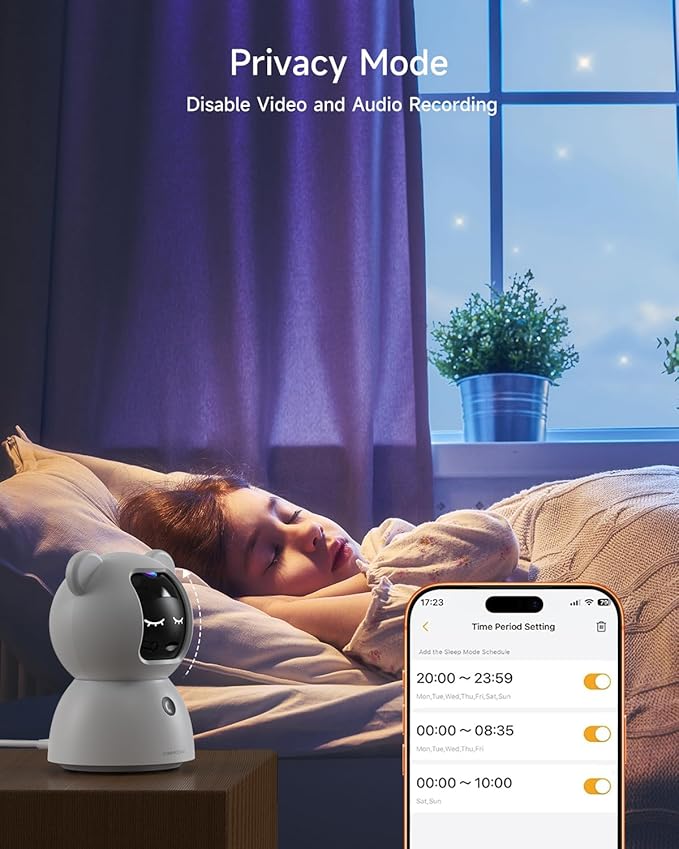 2 Pack 2.5K Cameras for Home Security, Non-Subscription AI Human/Pet/Crying Detection, 4MP Dog/Cat/Pet Camera Indoor with Phone App, Pan Tilt 2.4G WiFi Indoor Cameras, IR Night Vision, 2-Way Audio