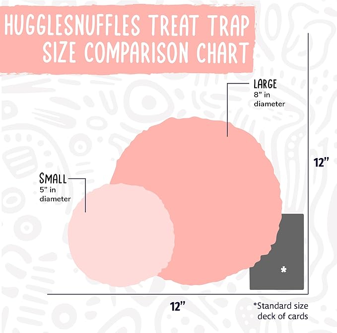 HuggleSnuffles HuggleFleece Treat Dispensing Ball - Interactive Enrichment Toys for Dogs, Dog Treat Dispenser Puzzle for Mental Stimulation & Boredom, Puppy Feeder Games to Keep Them Busy - Small (5")