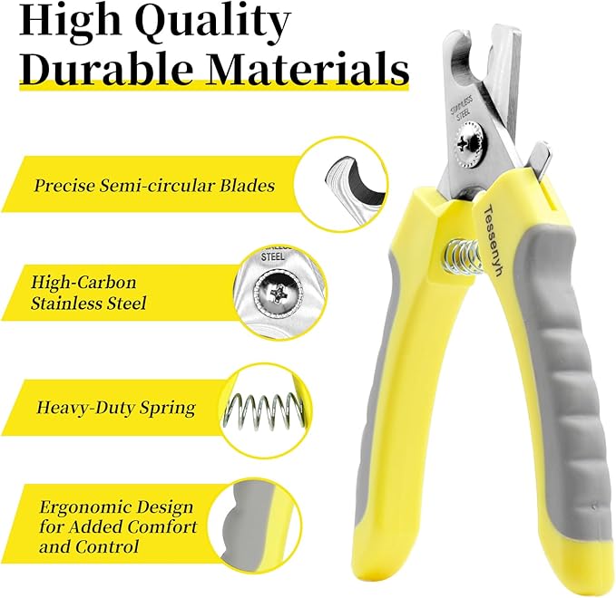 Professional Dog Nail Trimmers, Dog Nail Clippers for Large & Medium Dogs, with Safety Lock and Protective Guard for Safe and Effective Grooming
