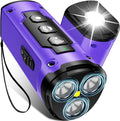 1-Touch Dog Bark Deterrent Devices with 3 Sonic Heads,Portable 50ft Range Anti Barking Device for Dogs,Rechargeable & Safe Dog Training Tool with Flashlight,Helps Improve Dog's Behavior Purple