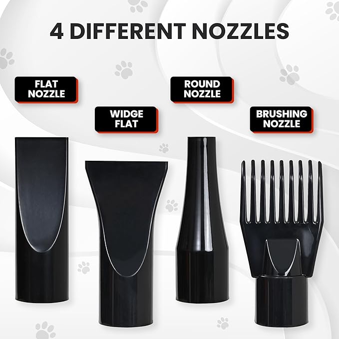 We Love Doodles Dog Dryer with Adjustable Speed & Temperature Control - High Velocity Hair Dryer, Pet Blow Dryers for Dogs, Blow Dry Quickly & Blow Out Undercoat - Pet Grooming (White)