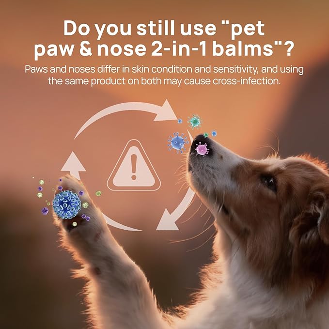 HICC PET Dog Paw Balm 1.06 oz Value Pack for Dogs & Cats, All-Natural Paw Balm Dogs Lick Safe, Moisturizing and Healing Dry Cracked Paws, Improves Rough Paws Relieves Odor, Horse Hoof, Joint Care