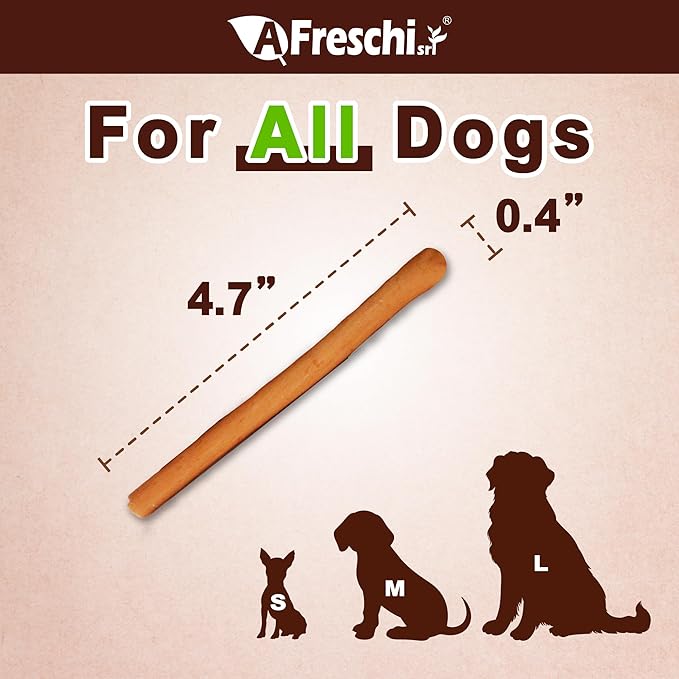 A Freschi srl Chicken Dog Treats, All Natural, Healthy & Easily Digestible, Grain-Free Puppy Chews, Low-Fat, Human Grade Training & Rewards Dog Snacks, Chicken Sticks with Liver, 24 oz Pack