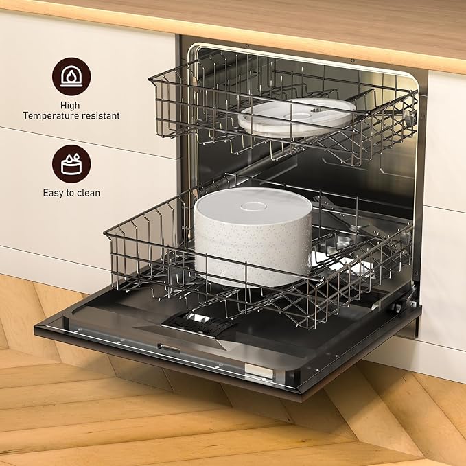 Ceramic Cat Water Fountain - 2.1L/71oz - Firework Embossed All-Ceramic Body & Pure Copper Spout - Non-Toxic & Automatic Pet Drinking Fountain Indoor with Ultra-Quiet Pump, 3 Filters & Sponge