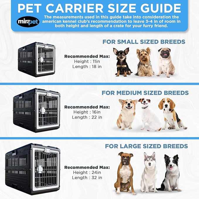USA Pet Carrier & Crate 35" - Premium Collapsible Design for Medium Cats and Dogs - Portable Kennel for Indoor/Outdoor Use - 360-Degree Ventilation & Hard Plastic Wall Protection