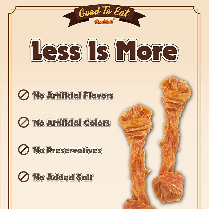 Gootoe Turkey Tendons for Dogs –All-Natural, Hypoallergenic Dog Treats, Rawhide Alternative, Long Lasting Puppy Chews, Healthy Dog Treats for Large Breeds, Bone (L), 2 Count Pack