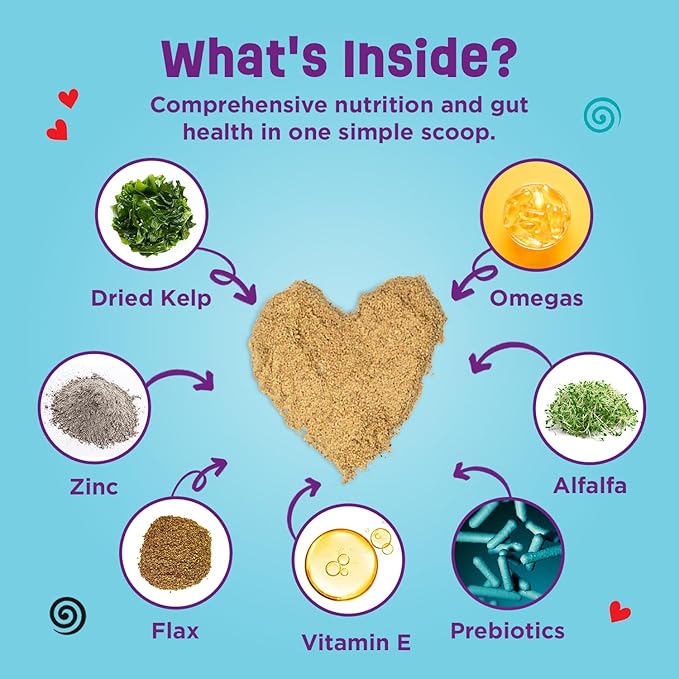 Dinovite 3 in 1 Probiotic for Medium Dogs, Skin & Coat, Digestive Health & Joint Relief, Dog Food Toppers, Immune Support, Allergy Relief & Itch Relief Skin Care, 90 Servings (18-45lb)