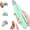 2 in 1 Dog Nail Clippers & Cat Nail Clippers Trimmers for Large Medium Small Dogs Cats Claw Trimmer Quick Sensor and Safety Guard USB Rechargeable Dogs Nail Trimmer with Catcher & 2 LED Lights