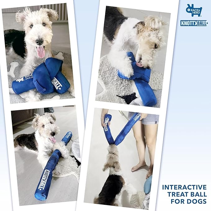 Race&Herd KnottyBall Snuffle Ball for Dogs, Interactive Dog Puzzle Toy for Dogs, Stimulating Dog Toys for Boredom, Treat Puzzle Toys for Dogs Enrichment, Snuffle Treat Dispensing Smart Dog Toys