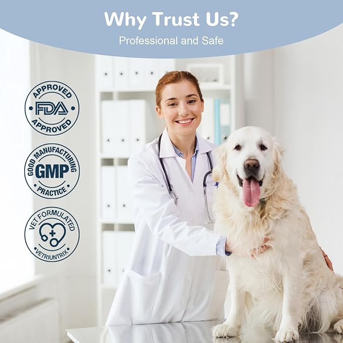 Calming Chews for Dogs with Natural Plant Extracts for Fireworks, Storms, Thunder, Barking, Separation, 200 Count