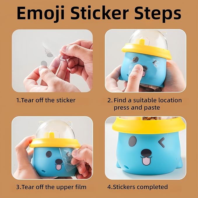 Dog Interactive Treat Dispenser Toy, Interactive Cat Dog Puzzle Toy, Dogs Food Treat Feeding Dispenser for Healthy Eating for Small & Medium (White/Orange)