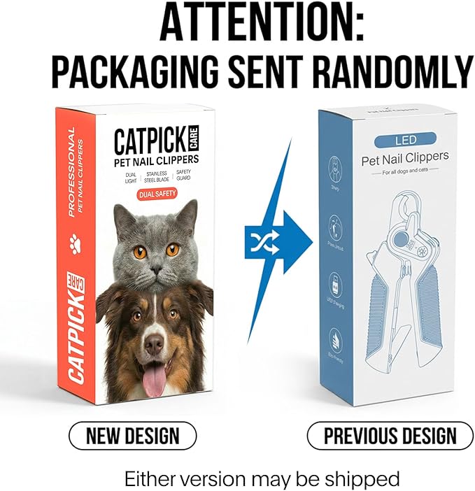 Dogs & Cats Nail Clippers with Light – Safety Guard Pet Nail Trimmer Reveals The Quick, Stainless Steel Blades, Beginner Friendly Grooming Tool for Home Use, Suitable for Small, Medium & Large Pets