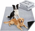 2 Pack Extra Large 60"x74" Reusable Dog Mat Jumbo Waterproof Absorbent Non-Slip Pee Pads Machine Washable Playpen Mat for Training, Whelping, Incontinence, Crate/Kennel Use(Light Grey) Shinylin