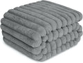 Waterproof Dog Blanket for Bed, Luxury Plush Washable Large Dogs Blankets for Furniture Protection, Super Soft Calming Pet Blanket for Indoors (Grey, 60"x80")