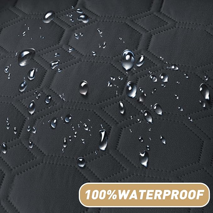 ZNSAYOTX Ultimate Cozy Blankets (52"x82") 100% Waterproof Bed Mat Blanket for Dog Pets, Couch Sofa Protector with Non-Slip Back Washable Durable, Pee Scratch Proof Easy to Clean (Black)