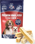Devil Dog Pet Co. Himalayan Yak Cheese Dog Chews, Medium - 4 Pack, 100% Natural & Healthy, Lactose-Free, Long-Lasting Dog Treats, Premium Yak Milk Chew Bones for Dogs