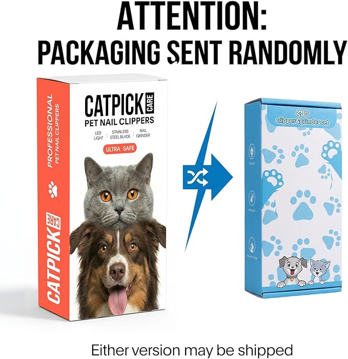 2-in-1 Dog & Cat Nail Clipper with Grinder - Dual Highlight LED Reduce Over-Trimming, Long Battery Cordless USB-C Rechargeable, Safety Lock & Catcher Cap, Quiet Home Grooming for Small Large Pets