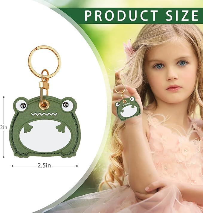 Leather Keychain Case Holder Compatible with Apple AirTag, GPS Airtag Keychain Finder Tracker with Key Ring, Anti-Scratch Protective Air Tag Cover | Leather, GPS, Airtag Keychain, Finder Tracker, with Key Ring, Anti-Scratch