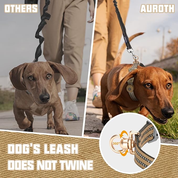 Auroth Airtag Dog Collar, Adjustable Air Tag Case Holder Dog Collar for Medium Large Dogs, Airtag Dog Collar Holder with Heavy Duty D Ring Tangle Free