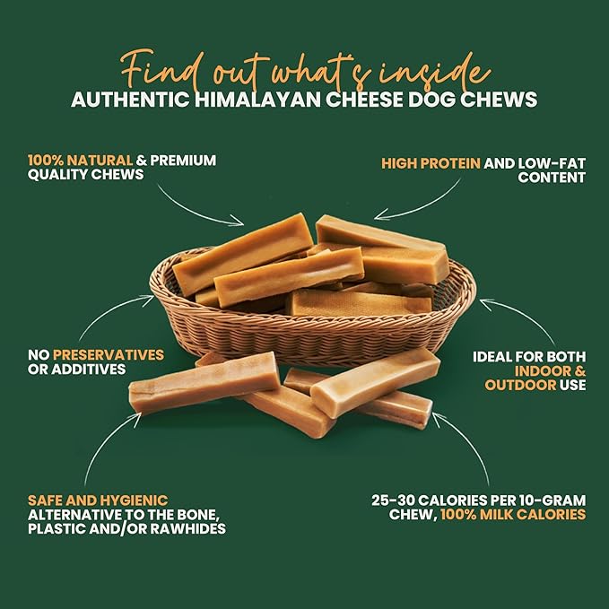 KATHMANDU'S Authentic Yak Cheese Himalayan Dog Chews - All Natural and Protein-Rich Nutrition Dog Treats, Long Lasting Chews for Aggressive Chewers, Odor & Gluten Free Yak Chew | Jumbo (Pack of 5)