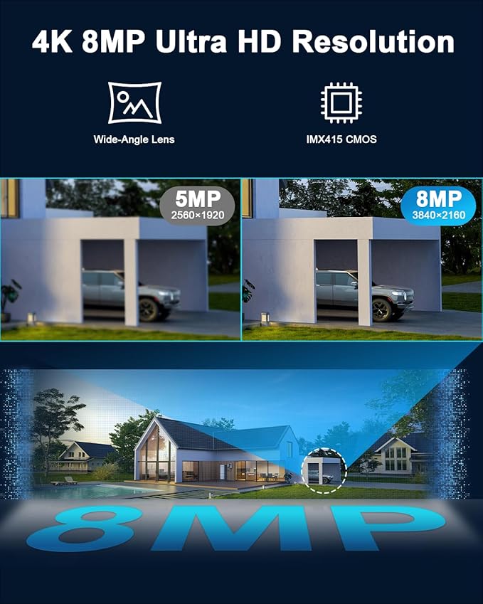 4K PTZ Security Camera Outdoor with 50X Optical Zoom, High-Speed 360° Pan & 90° Tilt, 8MP WiFi Camera with 1200FT IR Night Vision, Auto Tracking, Person/Vehicle/Pet Detection, RTSP