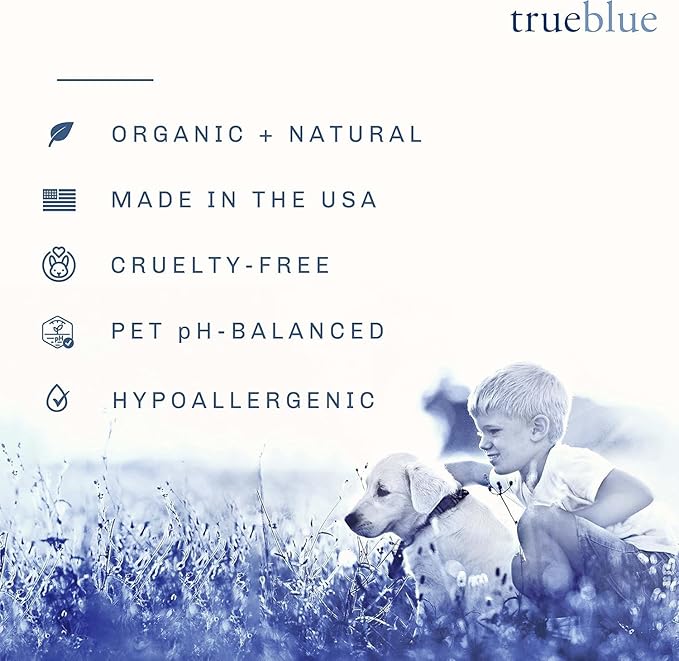 TrueBlue Natural Balance Conditioning Dog Shampoo with Green Tea & Chamomile - Cleansing Wash, Deodorizing, Moisturizing – Toxin Free, Natural Botanical Blend – Tearless Cleaner – 12 Fl. Oz.