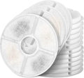 Cat Water Fountain Filters, Pack of 16 Replacement Filter Fit for 81oz/2.4LCat Pet Fountain, 3 Filtration System