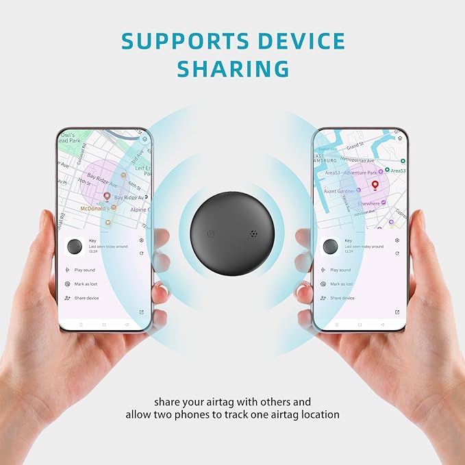 1 Pack Google Android GPS Dog Collar, Mini Dog GPS Tracker, Smart Pet Activity Tracker, No Subscription, GPS Cat Collar Certified Finder, Anti-Lost, Finder Tag for Vehicles, Pets, Kids, Items