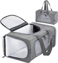 ‌Petsfit Airline Approved Pet Carrier for Small Dogs & Cats, 19x9x12 TSA Approved Carrier, with Removable Dual-Sided Padding (2-Way Placement) - Fits Under Most Airplane Seats, Escape Proof (Grey)