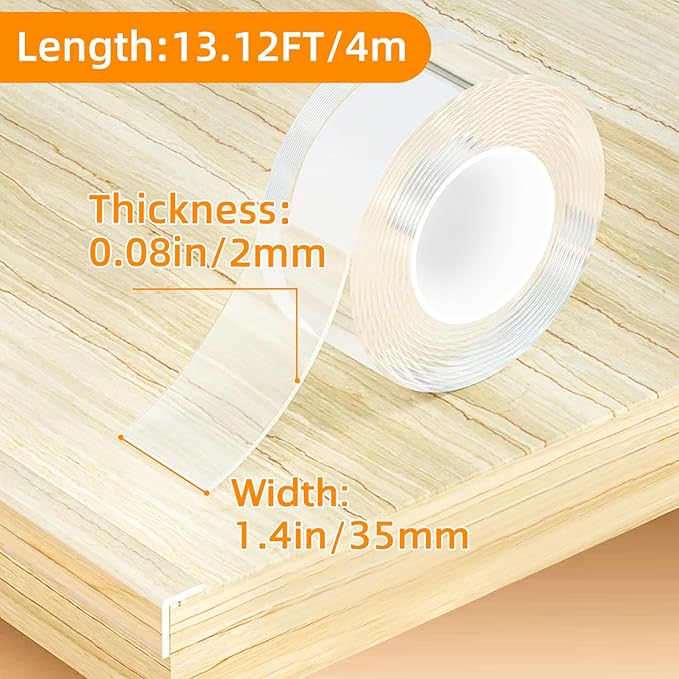 1.4 in x 13.12 FT,Clear Soft Corner Protectors for Furniture Strip,Sharp Edge & Table Bumper,Window Edge,Wall Protector, Soft Corner Guards Safe for Proof,Table Corner Protectors in Family Mychampaw