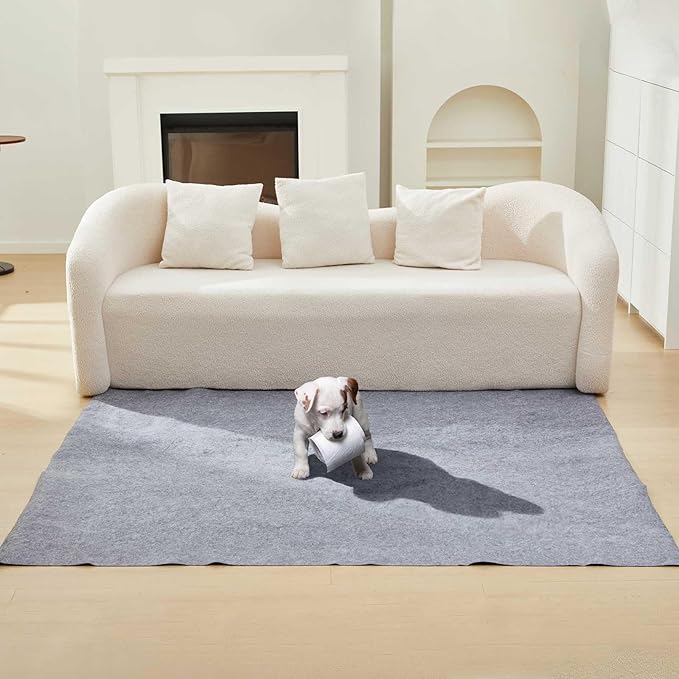 2 Pack Extra Large 60"x74" Reusable Dog Mat Jumbo Waterproof Absorbent Non-Slip Pee Pads Machine Washable Playpen Mat for Training, Whelping, Incontinence, Crate/Kennel Use(Light Grey) Shinylin