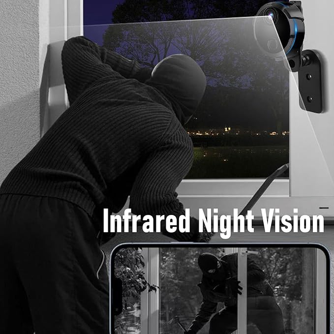 Wireless 1080P WiFi Camera, HD Home Security Camera with Low Power Design and Real Time Video Feed, for Indoor Outdoor Pet Surveillance