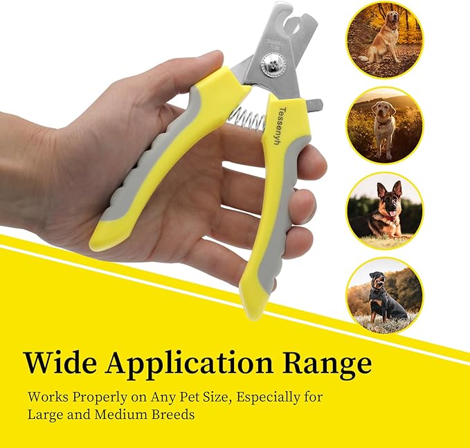 Professional Dog Nail Trimmers, Dog Nail Clippers for Large & Medium Dogs, with Safety Lock and Protective Guard for Safe and Effective Grooming