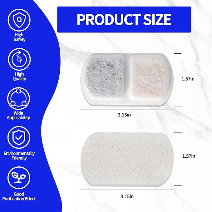 Dog Water Fountain for Large Pets,11L/3G Stainless Steel Fountain Triple Filtration, Great for Large Dogs Cats and Multi-Pet Home (12Set Filters for 11L Automatic Circulating Dog Fountain)