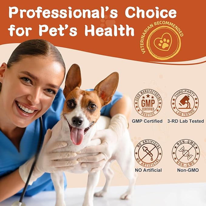 ZEBORA Probiotics for Dogs, Dog Probiotics, for Digestive Health, Plus Pumpkin and Fish Oil, for Gut & Itchy, 180 Soft Chews