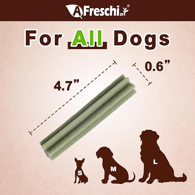 Afreschi Soft Dental Dog Treats, All Natural, High-Protein, Healthy & Easily Digestible, Grain-Free Puppy Chews, Human Grade Training & Rewards Dog Snacks, Dental Chews, 24 oz Pack