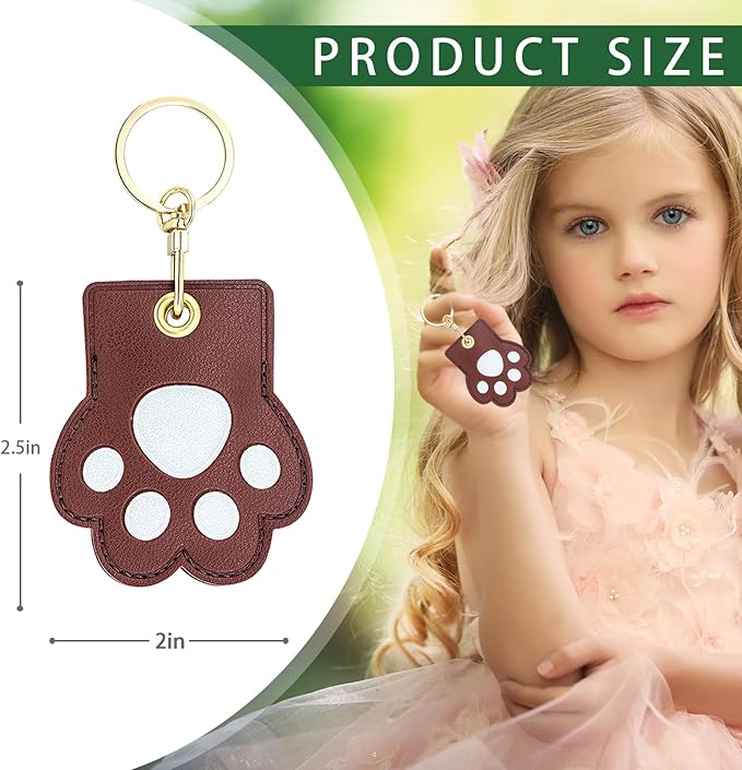 Leather Keychain Case Holder Compatible with Apple AirTag, GPS Airtag Keychain Finder Tracker with Key Ring, Anti-Scratch Protective Air Tag Cover | Leather, GPS, Airtag Keychain, Finder Tracker, with Key Ring, Anti-Scratch