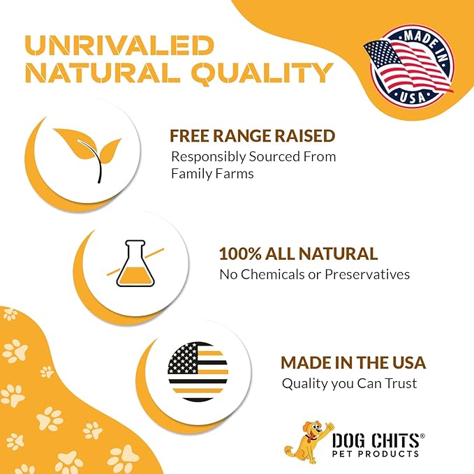 Dog Chits Beef Lung Fillets Dog and Puppy Treats - All Natural Grain and Chemical Free Training Chews - High Protein and Low Fat - Supports Dental Health - Made in The USA - Large 5 oz Bag
