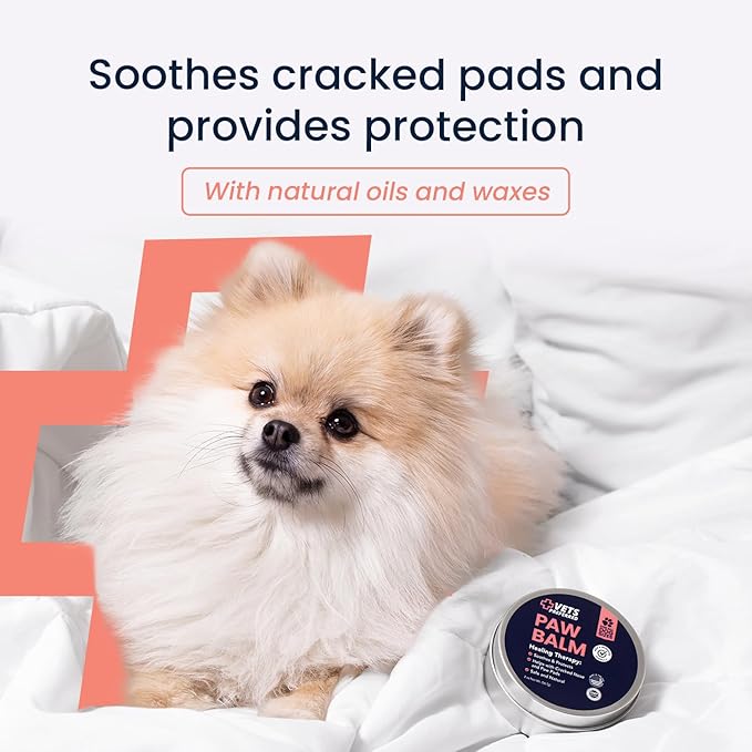 Vets Preferred Paw Balm Pad Protector for Dogs – Dog Paw Balm Soother – Heals, Repairs and Moisturizes Dry Noses and Paws – Ideal for Extreme Weather Season Conditions - 2 Oz - 2 Pack