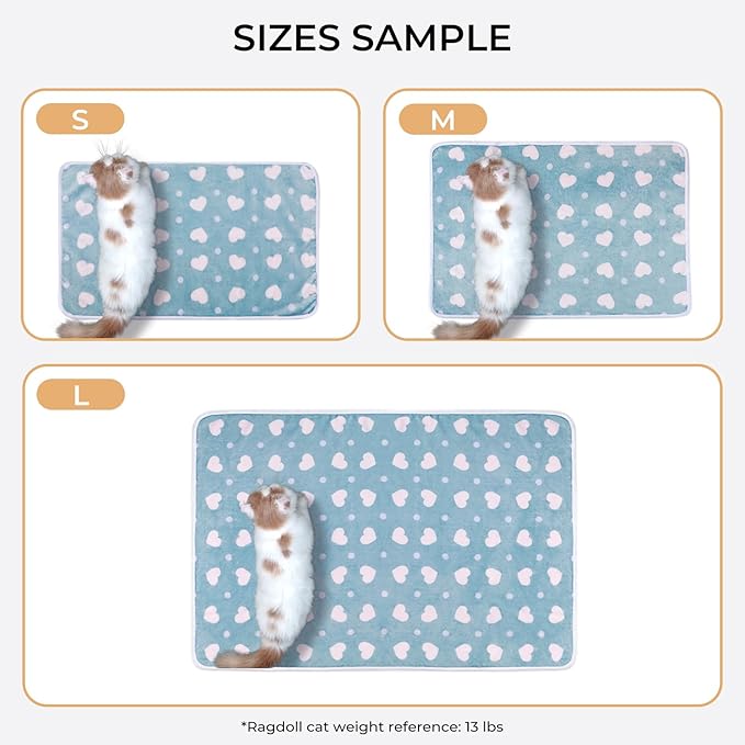 1 Pack 3 Blankets Super Soft Cute Dot Pattern Pet Blanket Flannel Throw for Dog Puppy Cat Purple/Pink/Cyan Small