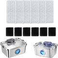Accessories Set (Replacement Filter & Water Pump Sponge) for Pet Water Fountain- 6 pcs Packed Filters and 6 pcs Packed Sponges, Fits PETIMI 2 Gallons and 3 Gallons Pet Fountain Series