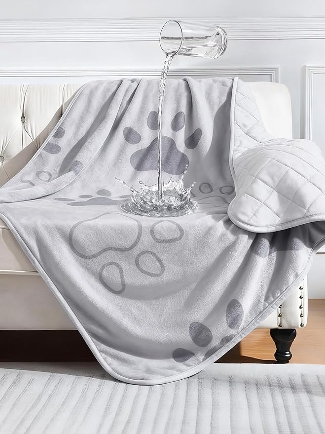 KASBAH Dog Cooling Blanket & Mat, Waterproof Pet Blankets for Couch, Bed and Car Seat, Washable Reversible Dog Blanket Throw (Cool & Warm), Q-MAX >0.5, 40 x 56 Inch