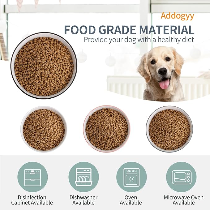 White Elevated/Raised Dog Bowl Ceramic with Wood Stand for Medium Large Breed,Dog Food Water Dish Heavy Wighted,8 in Non Slip Modern Cute Porcelain Pet Bowl Extra Large Wide Mouth