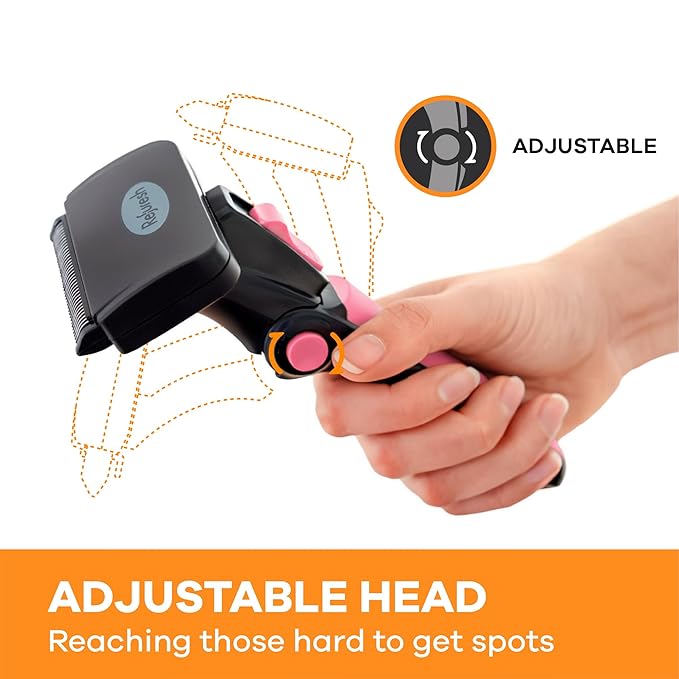 Deshedding Dog Brush for Short/Medium Hair (Small,Pink) – Gentle Deshedding Tool for Dogs & Cats – Reduces Shedding, Without damaging Topcoat. Removes Loose Fur & Dead Undercoat.