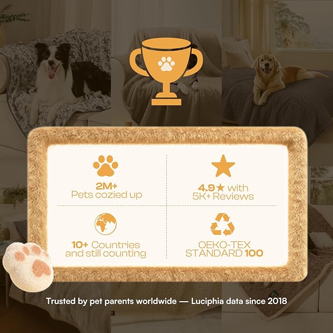 1 Pack 6 Blankets Dog Cat Soft Fluffy Fleece Pet Blanket Warm Cute Print Design Puppy Kitten Blanket Doggy Dot Small(23"x16")